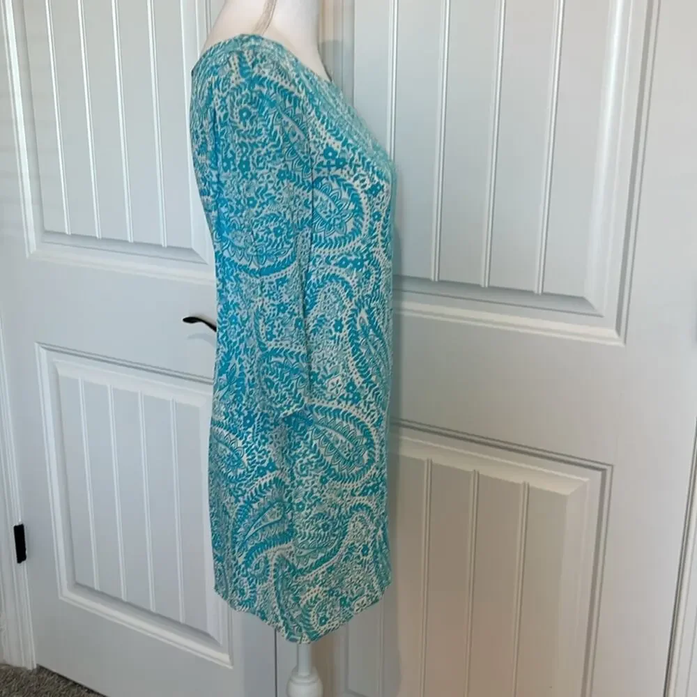 Beautiful 100% Silk Lilly Pulitzer Paisley mini Dress 6‎ coastal preppy chic fun